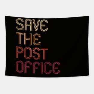 Cool Retro Vintage Save The Post Office Tapestry