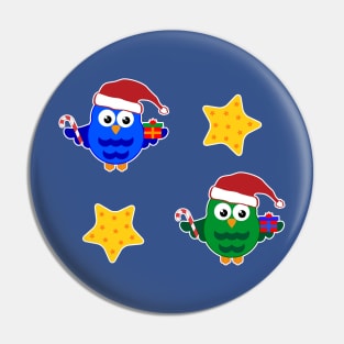 Christmas Owls Pin