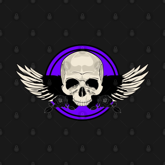 Wing Skull - PURPLE by adamzworld