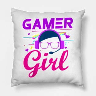 Gamer Girl Cute Gaming Pillow