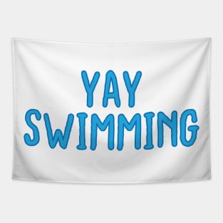 yay swimming Tapestry