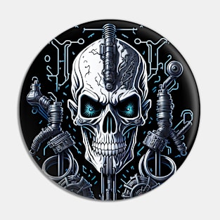 Cyborg Heads Pin