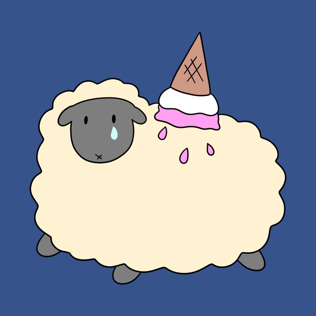 Sad Icecream Cone Sheep by saradaboru