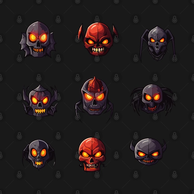Macabre Halloween Sinister Heads by DanielLiamGill