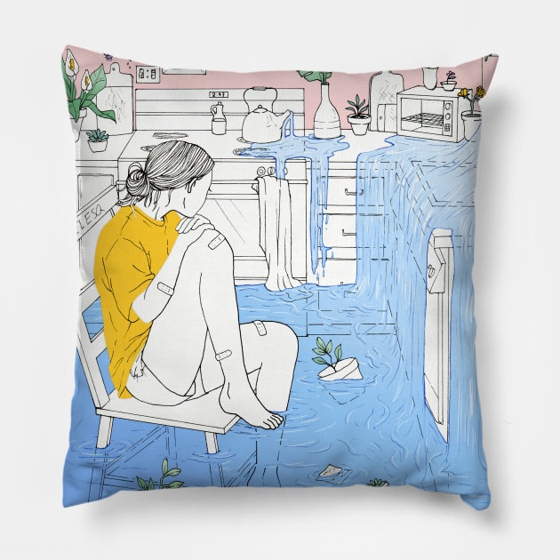 Quarantine Pillow by Elesq