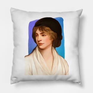 British Writer Mary Wollstonecraft illustration Pillow