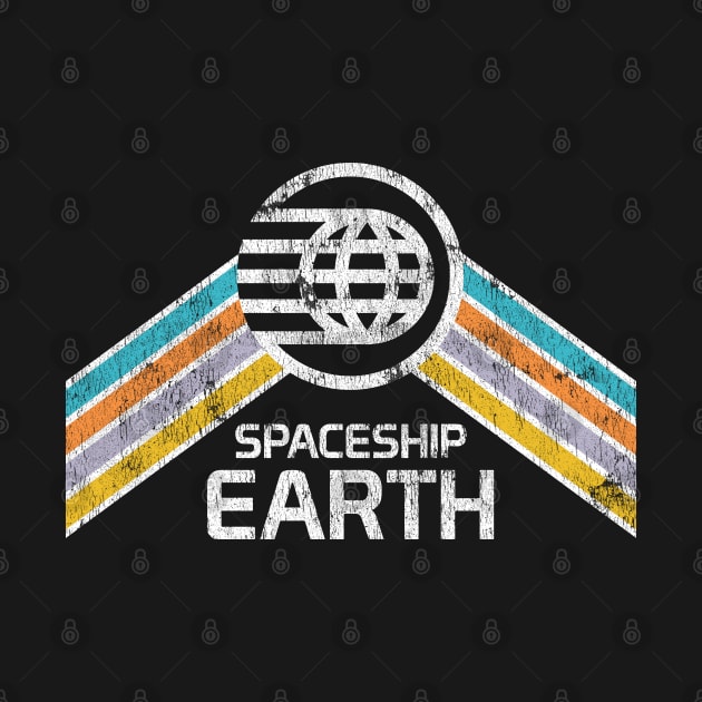 Spaceship Earth Vintage Distressed Design by retrocot