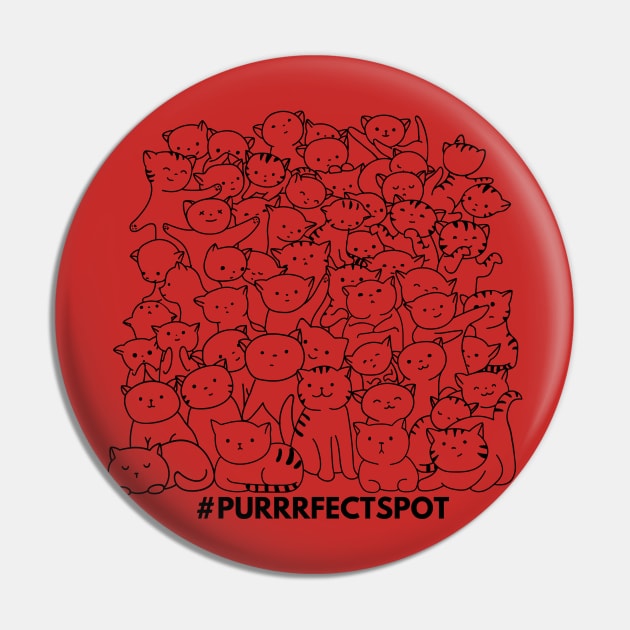 Cat Pile Pin by Purrrfect Spot