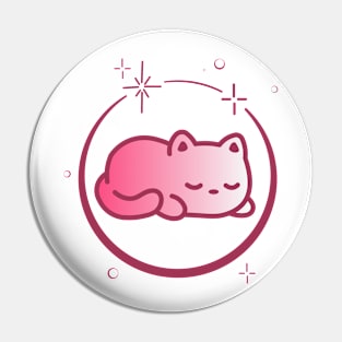 Cute Cat Kitten Kitty in Space Galaxy Pin