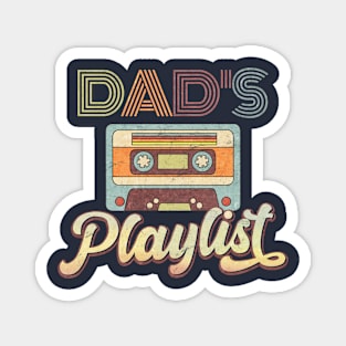 Dad's Playlist Vintage Retro Cassette Music Magnet