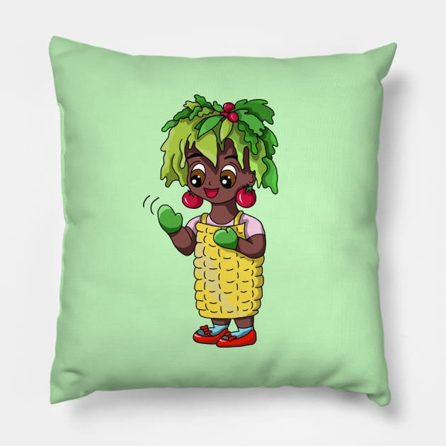 Living a plant-based life Pillow by cuisinecat