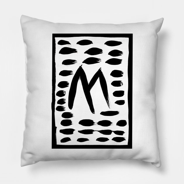 The painting of the letter M Pillow by the_spiritual_view