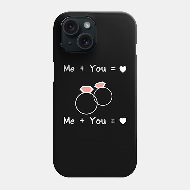 【Valentines Day Gift】Me plus You = Love Black Ver. Phone Case by Smile Flower