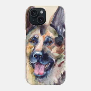 German Shepherd Watercolor - Gift For Dog Lovers Phone Case