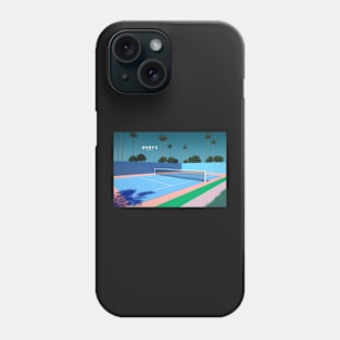 Tennis court by hiroshi nagai - hiroshi nagai Phone Case