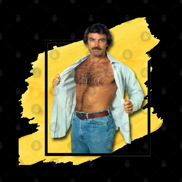 Tom Selleck//Yellow Splash by 9ifary