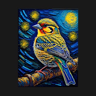 Finch in starry night T-Shirt