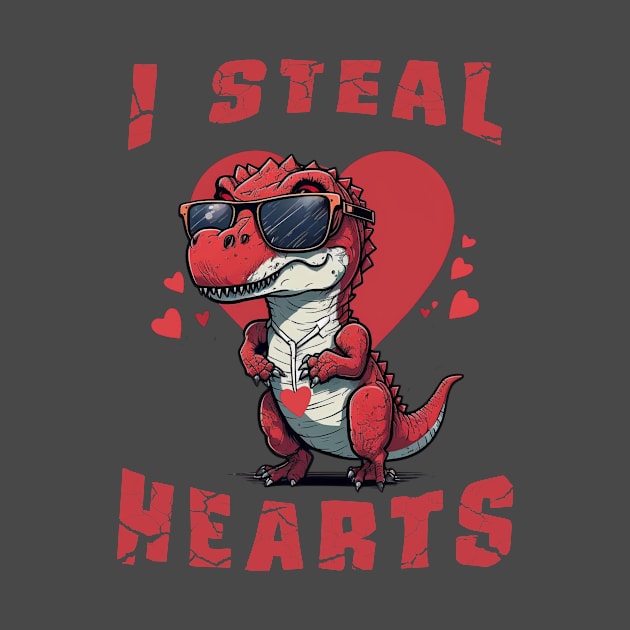 I Steal Hearts Dinosaur by Gtrx20