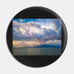 Cloudy Sky Over the Sea Pin