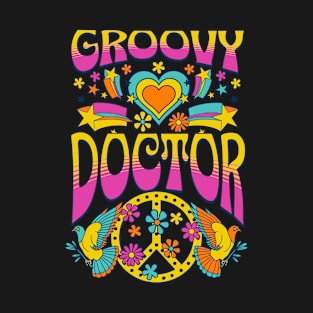 70s Retro Groovy Doctor Matching Family Birthday Party T-Shirt