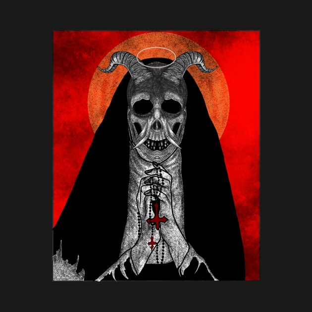 spiritual skull dark art by Bloods illustrator