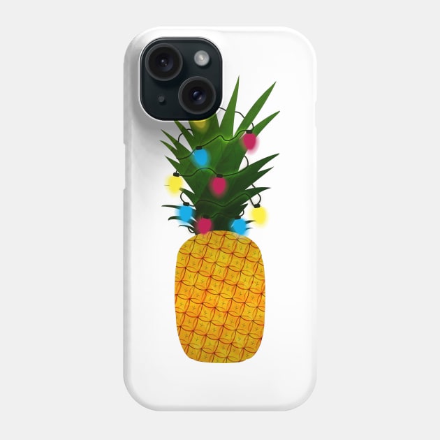 Christmas Lights on Pineapple Phone Case by calliew1217