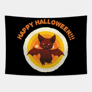 Happy Little Vampire Halloween Tapestry