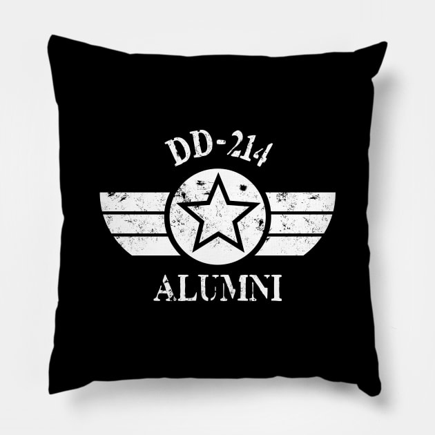 dd 214 alumni war soldier who finnished their service Pillow by A Comic Wizard