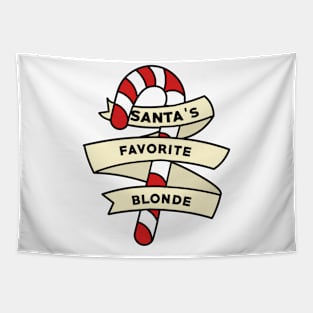 Santa's Favorite Christmas Blonde Tapestry