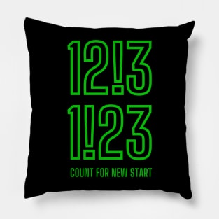 12!31!23 Count for New Start Pillow