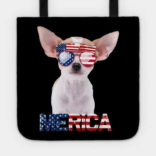 Merica Chihuahua Dog American Flag 4Th Of July Tote