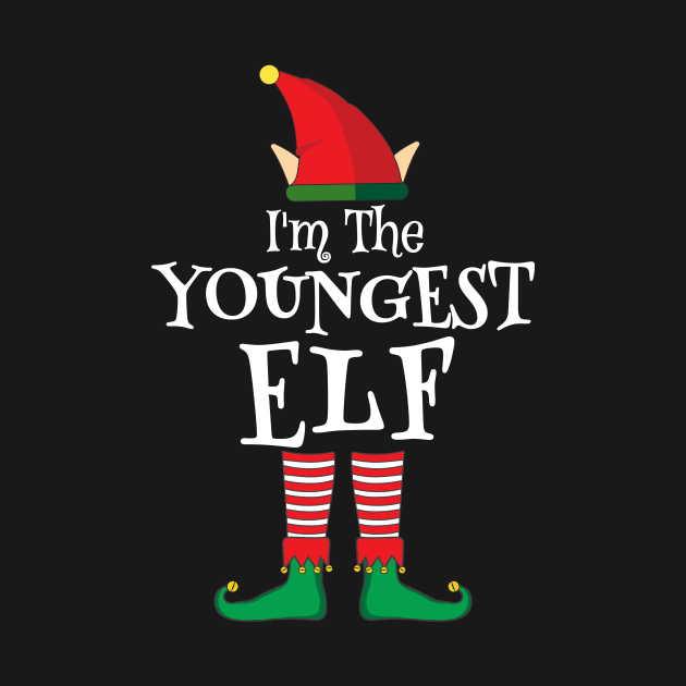 I'm The Youngest Elf Matching Family Christmas Pajama Shirt by TheMjProduction