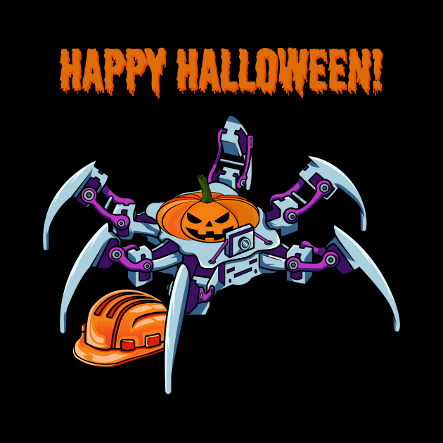Robot Spider #1 Halloween Edition by Merch By Engineer