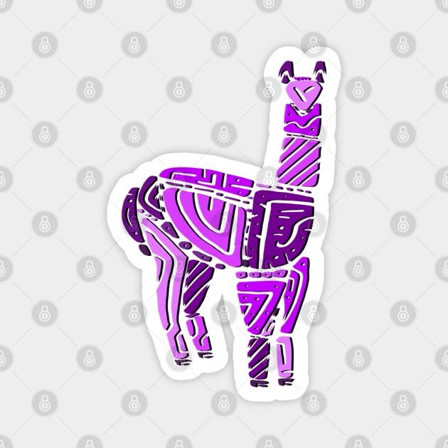 Abstract Llama Magnet by skrbly