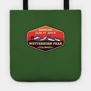 Wetterhorn Peak Colorado - 14ers Mountain Climbing Badge Tote