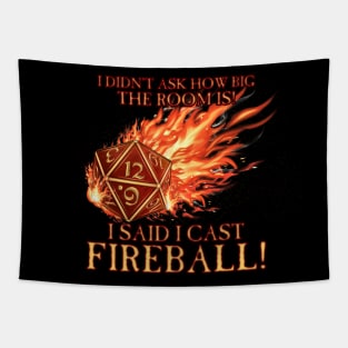 D20 I Didn't Ask I Cast FIREBALL! Tapestry