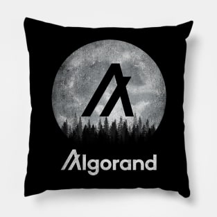 Vintage Algorand ALGO Coin To The Moon Crypto Token Cryptocurrency Blockchain Wallet Birthday Gift For Men Women Kids Pillow