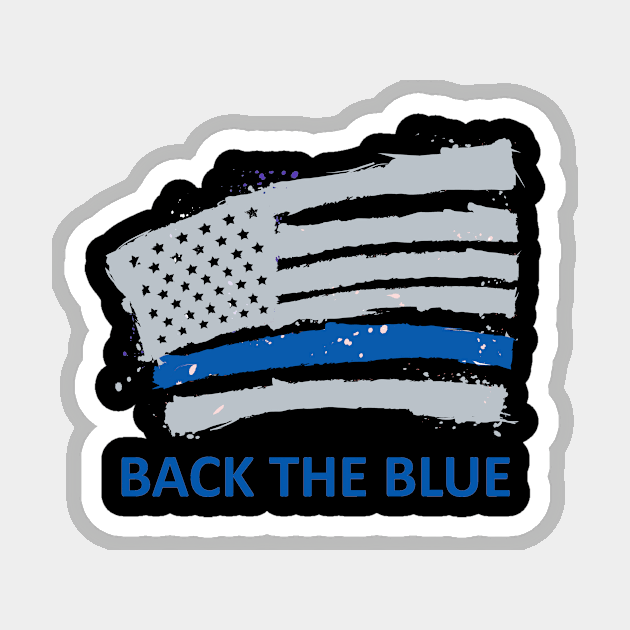 back the blue Magnet by againstthelogic