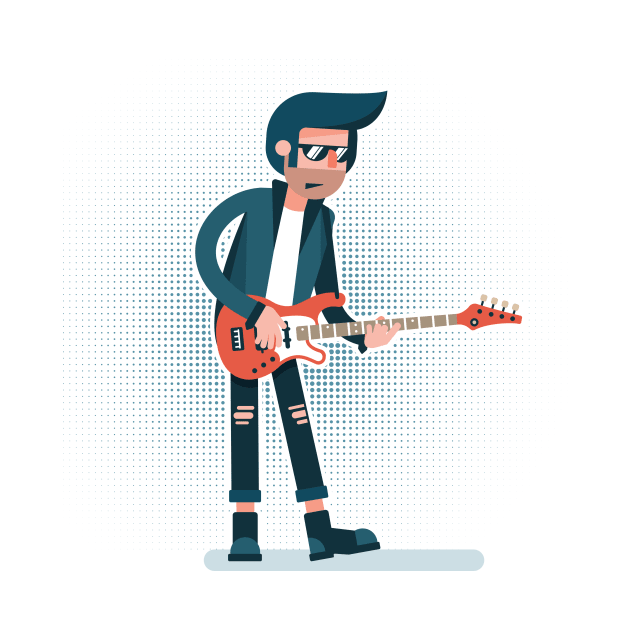 Cartoon rock musician by Agor2012