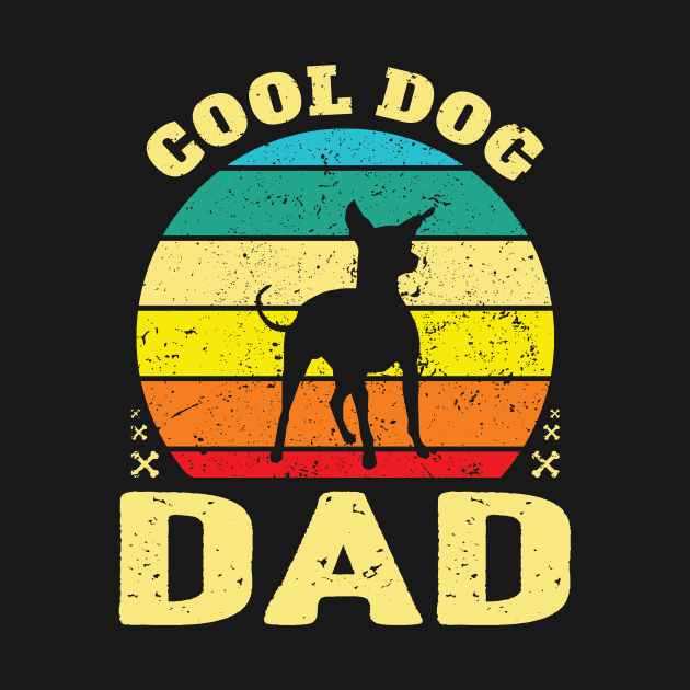 Retro Cool Miniature Pinscher Dog Dad by pa2rok