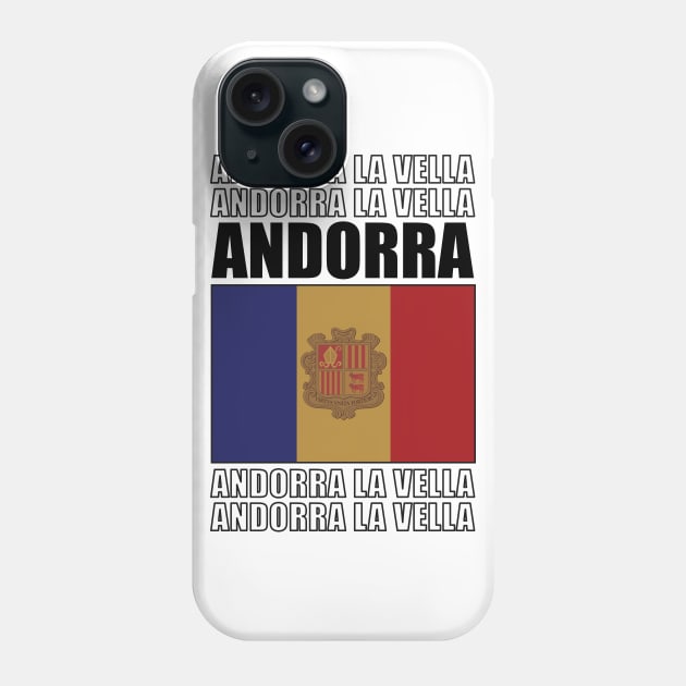 Flag of Andorra Phone Case by KewaleeTee