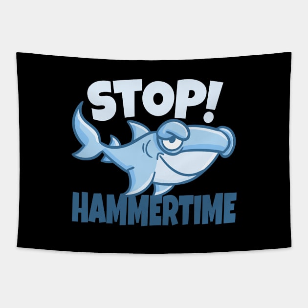 Shark Hammertime fun design. Tapestry by SzarlottaDesigns