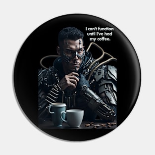 Coffee and Cyborg Pin