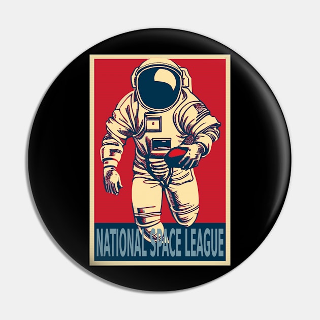 Astronaut Football Player Pin by DesignArchitect
