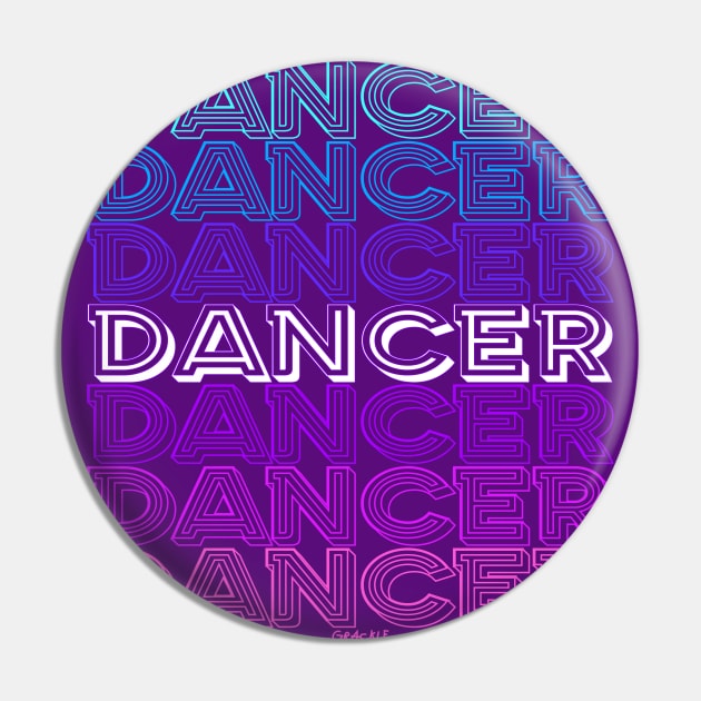 Dancer Repeating Text (Pink and Blue Version) Pin by Jan Grackle