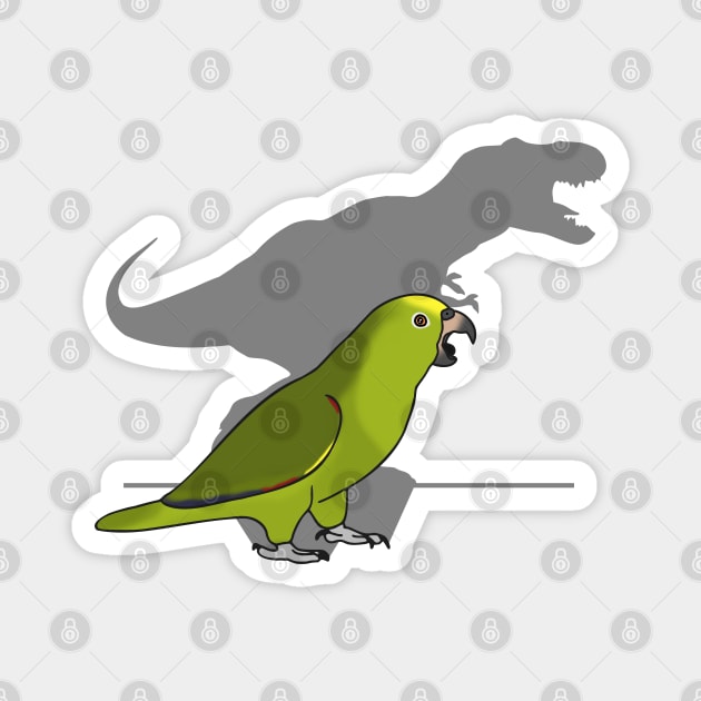 T-rex Yellow Crowned Amazon Panama Parrot Magnet by FandomizedRose