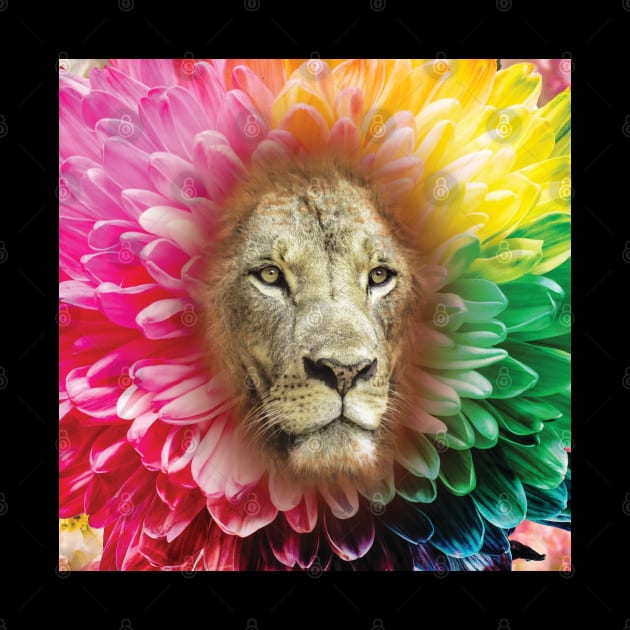 Lion With Flowers by ArticArtac