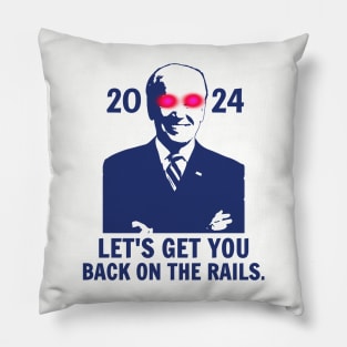 Dark Brandon, Let's Get You Back On The Rails. 2024 Pillow