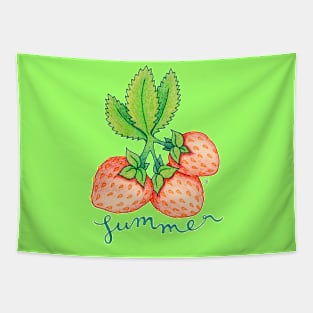 Summer Strawberries Tapestry