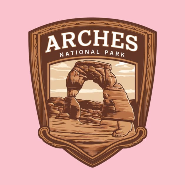 Arches National Park Graphic Badge by Perspektiva